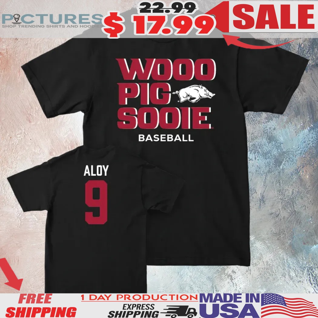 Wehiwa Aloy Arkansas Razorbacks Woo Pig Sooie Baseball T Shirt
