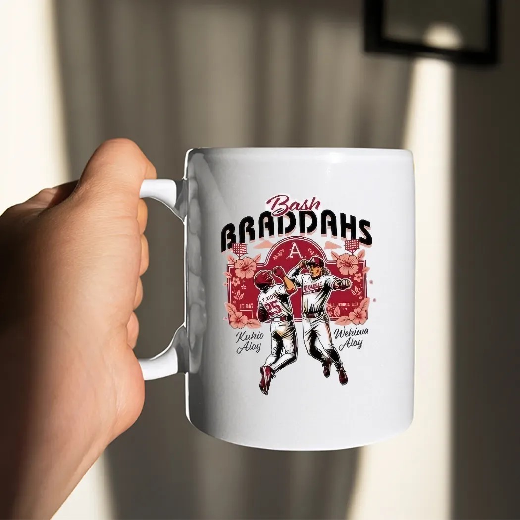 Wehiwa Aloy Wehiwa Aloy Arkansas Razorbacks Bash Braddahs Caricatures T Shirt