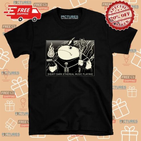 Wizard Frog Heavy Dark Ethereal Music Playing T Shirt