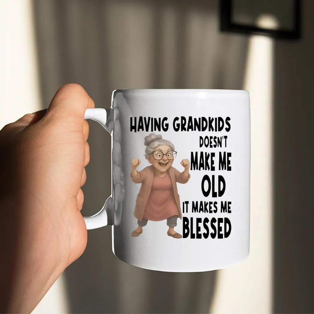 Woman Having Grandkids Doesn’t Make Me Old It Makes Me Blessed Grandma T Shirt