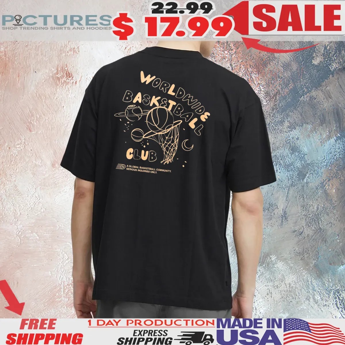 Worldwide Basketball Club A Global Basketball Community Serious Inquiries Only T Shirt