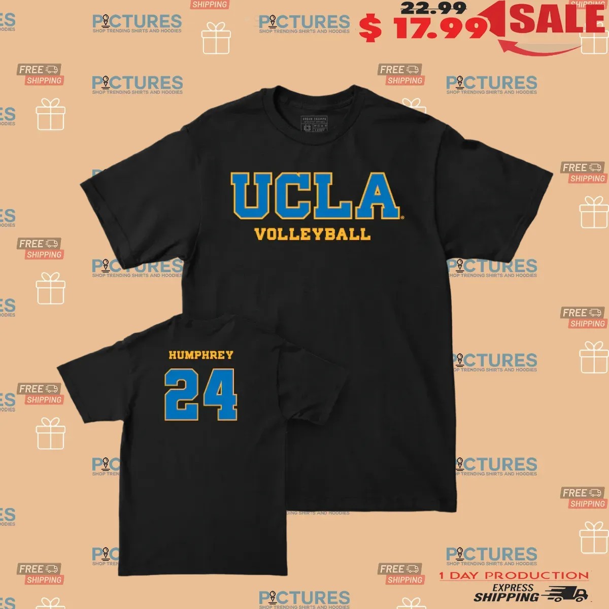 Zoe Humphrey 24 Ucla Women's Volleyball Wordmark T Shirt