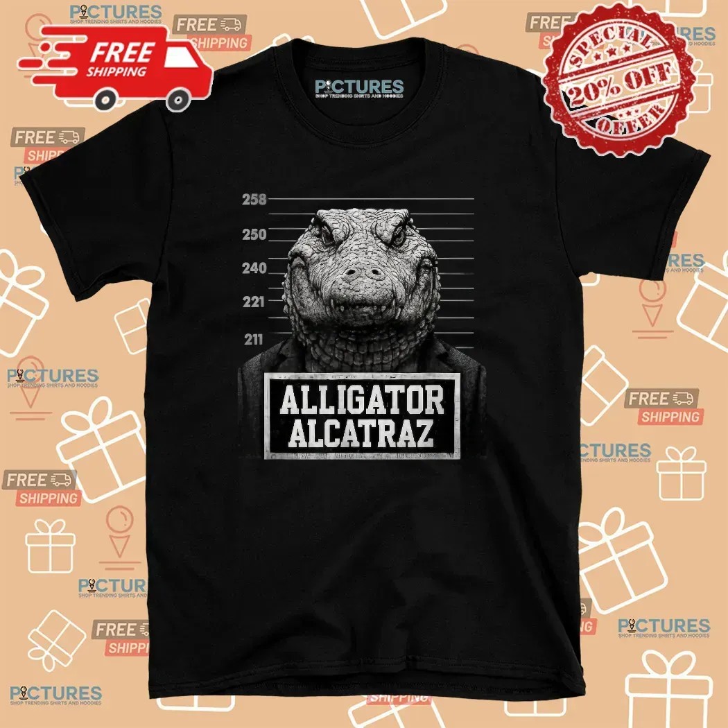 Alligator Alcatraz Florida Everglades Parody Mugshot T Shirt