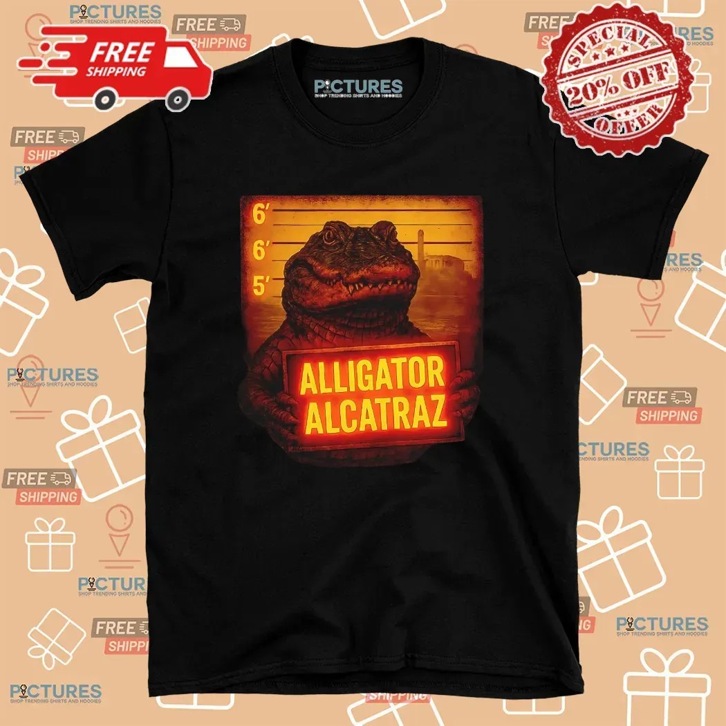 Alligator Alcatraz Mugshot Graphic T Shirt