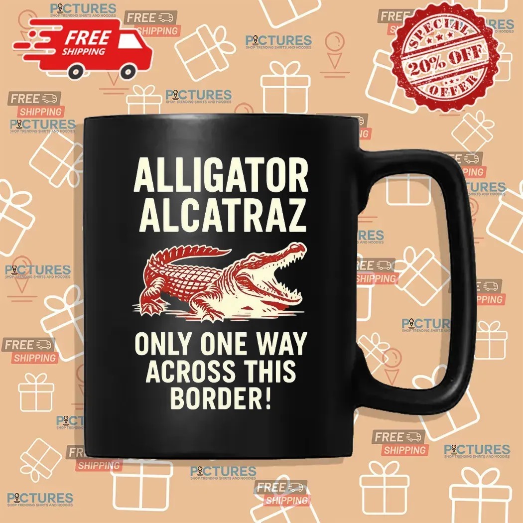 Alligator Alcatraz One Way Across This Border T Shirt