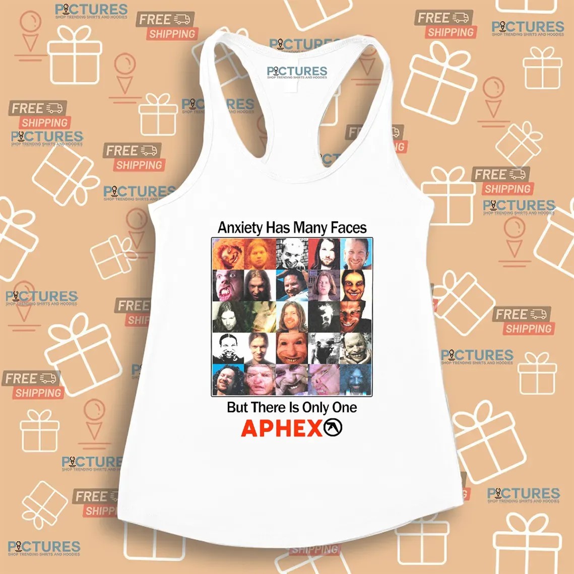 Anxiety Has Many Faces But There Is Only One APHEX Parody T Shirt
