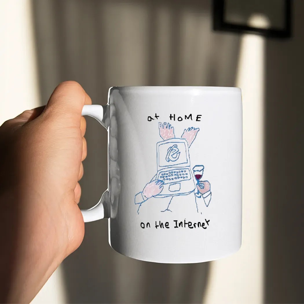 At Home On The Internet Laptop And Wine Meme T Shirt At Home On The Internet Laptop And Wine Meme T Shirt