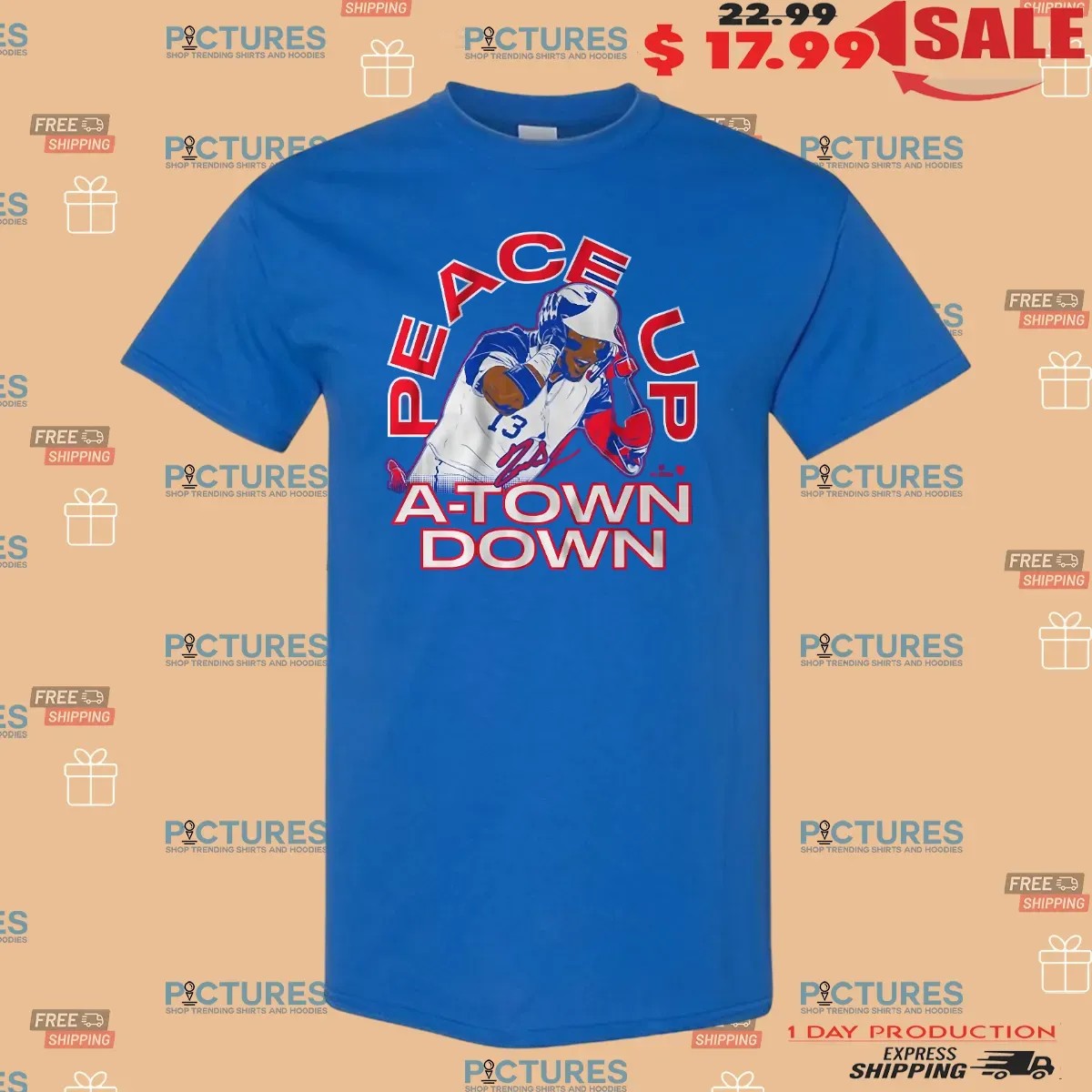 Atlanta Braves Ronald Acuña Jr The Grenade Peace Up A Town Down T Shirt