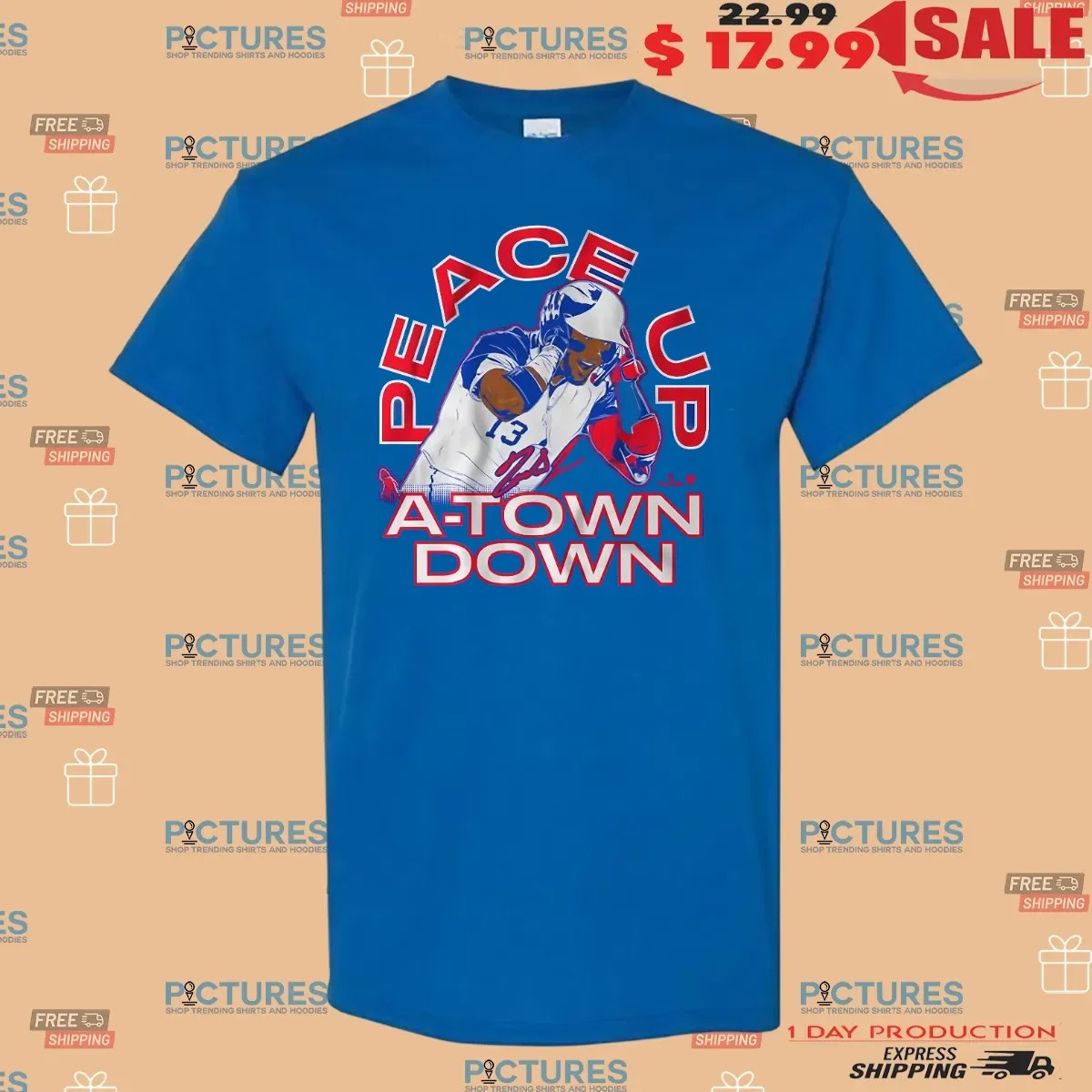 Atlanta Braves Ronald Acuña Jr The Grenade Peace Up A Town Down T Shirt