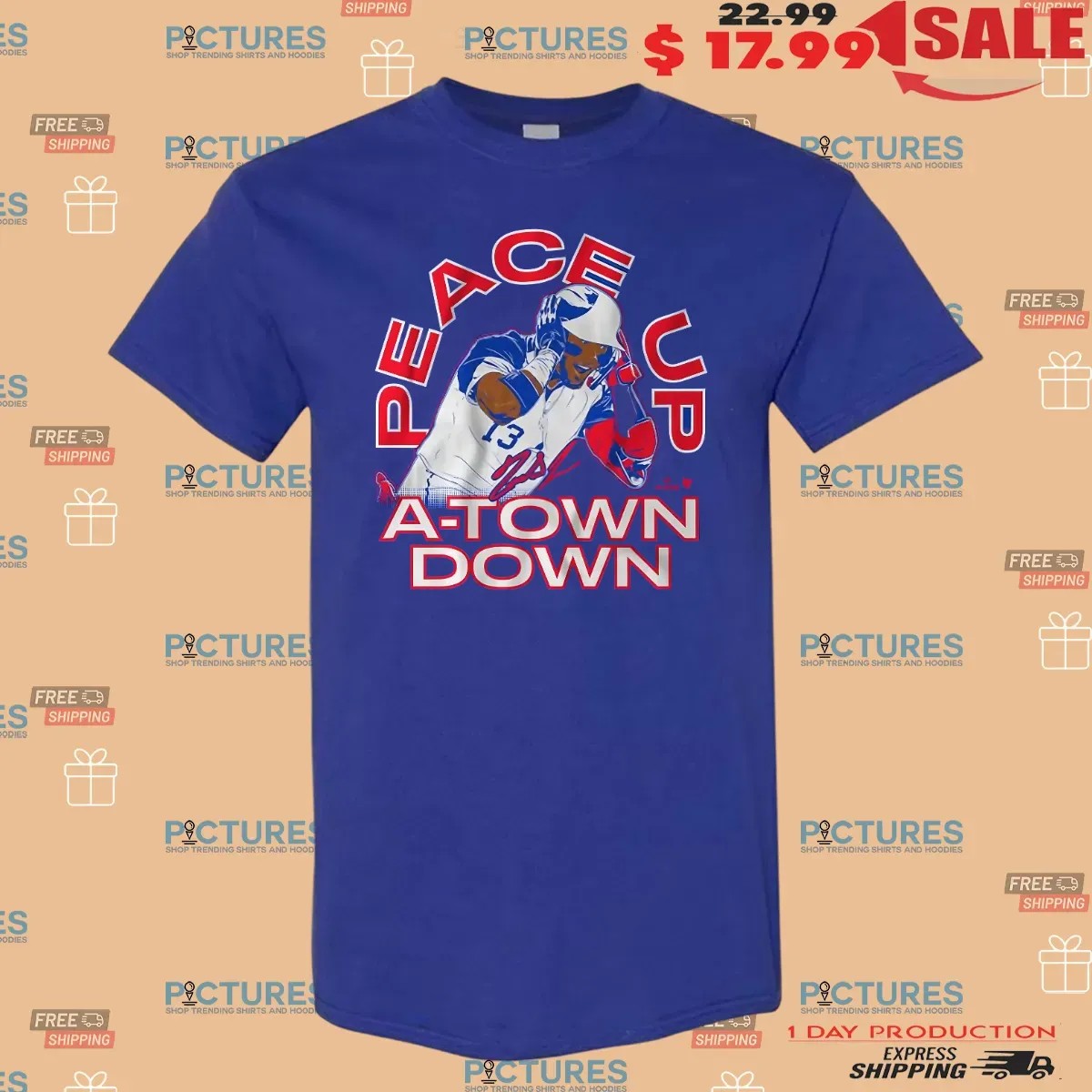 Atlanta Braves Ronald Acuña Jr The Grenade Peace Up A Town Down T Shirt