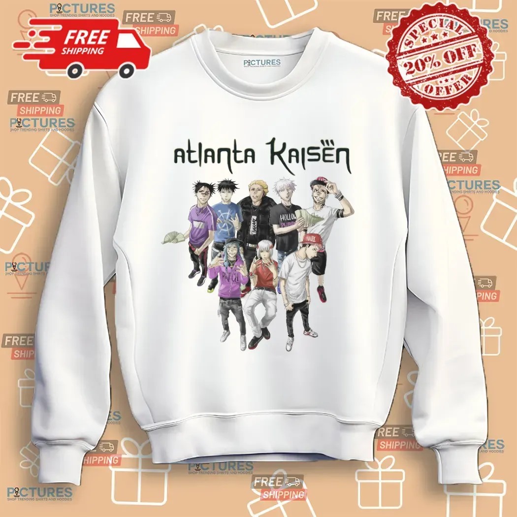 Atlanta Kaisen Jujutsu Kaisen Gojo Itadori Anime Crossover T Shirt