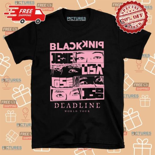BLACKPINK 2025 Deadline World Tour Jennie Lisa Rosé Jisoo Eye Art Kpop T Shirt