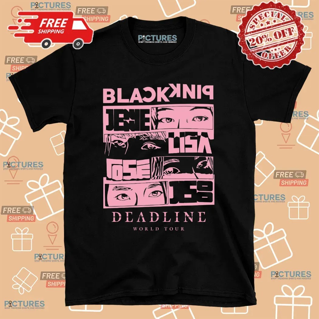 BLACKPINK 2025 Deadline World Tour Jennie Lisa Rosé Jisoo Eye Art Kpop T Shirt