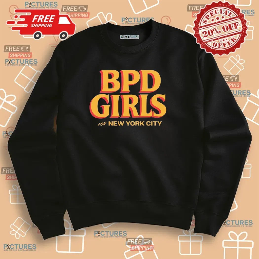BPD Girls For New York City Bold Vintage Typography T Shirt