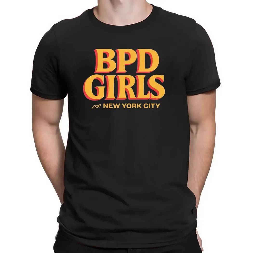 BPD Girls For New York City Bold Vintage Typography T Shirt