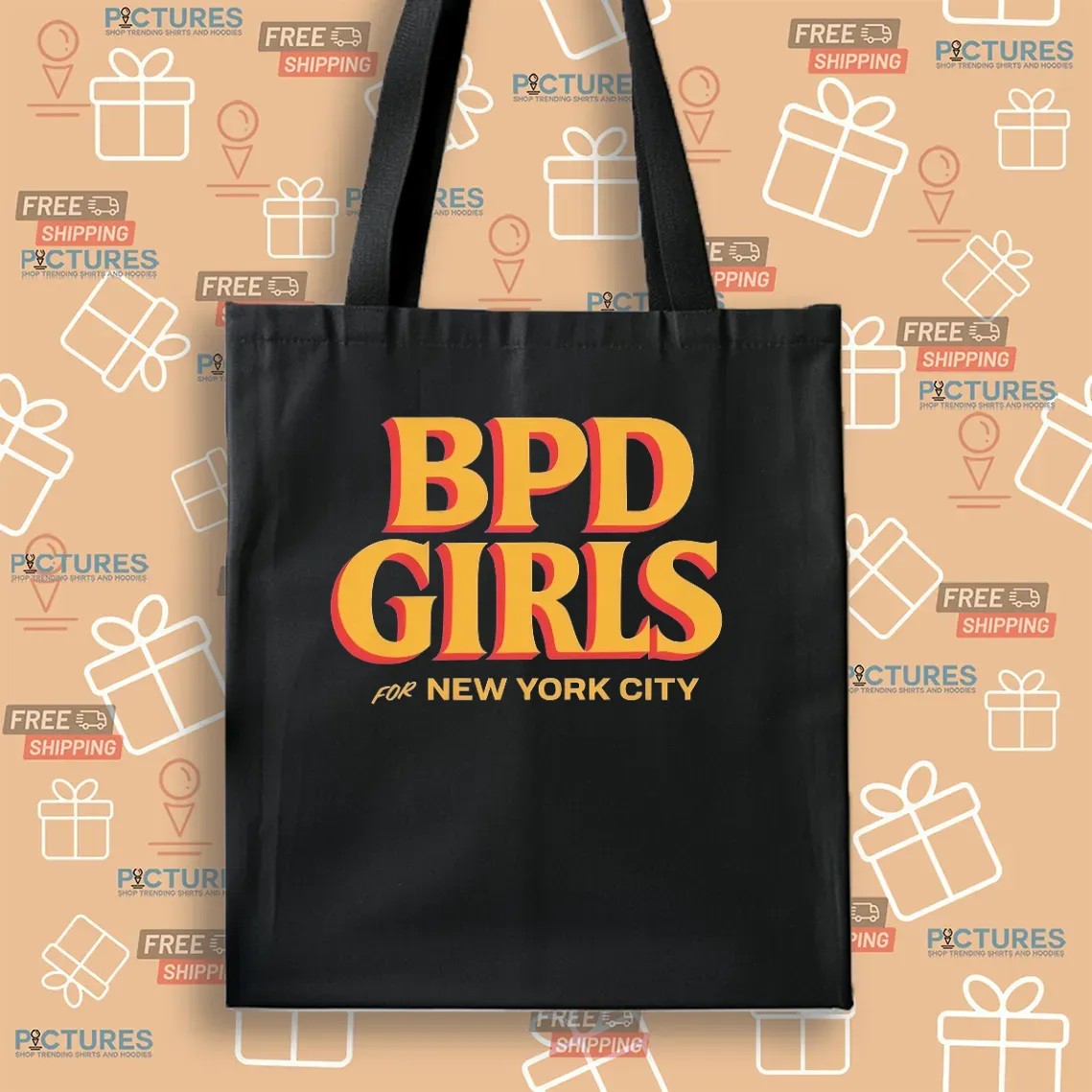 BPD Girls For New York City Bold Vintage Typography T Shirt