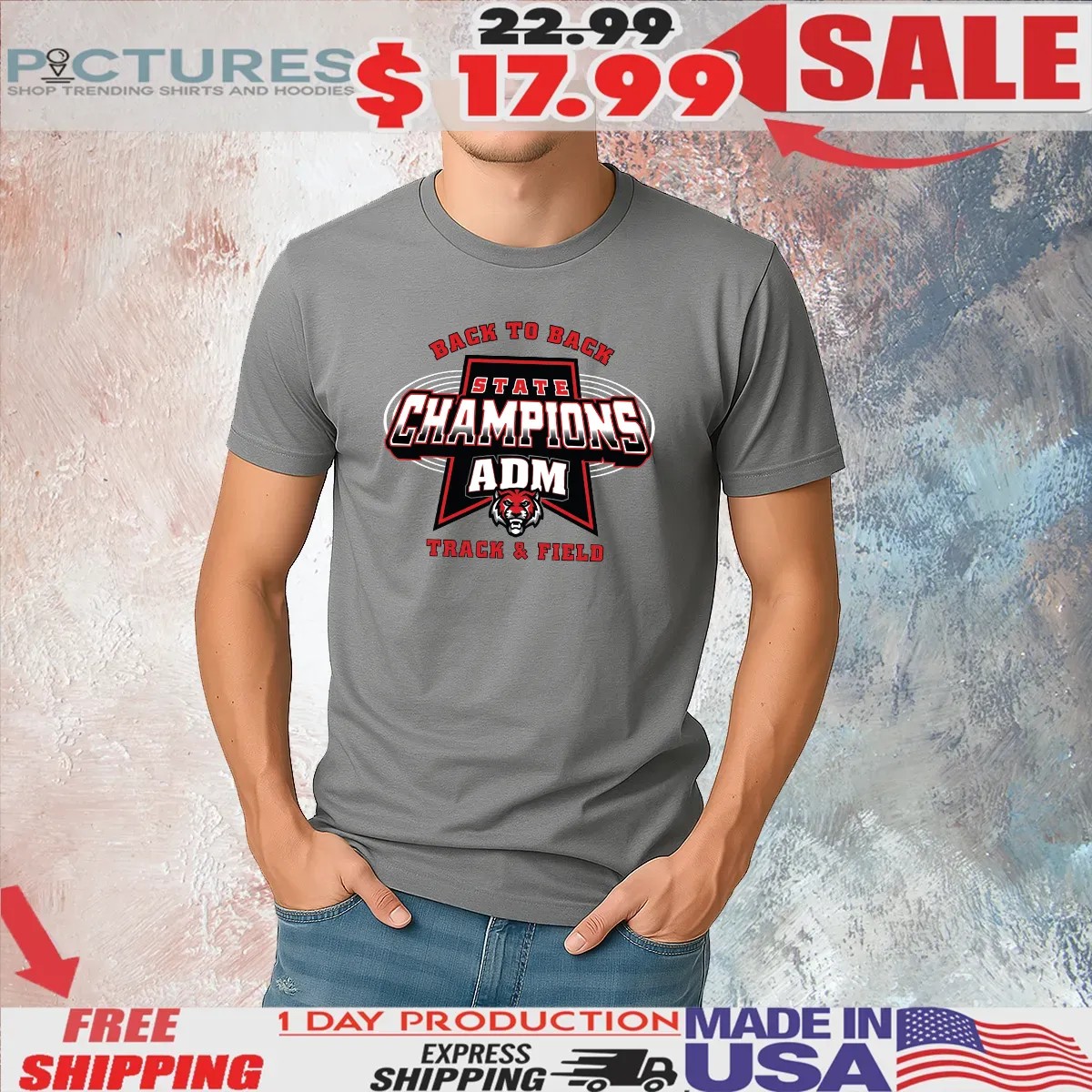 Back To Back State Champions ADM Track And Field T Shirt