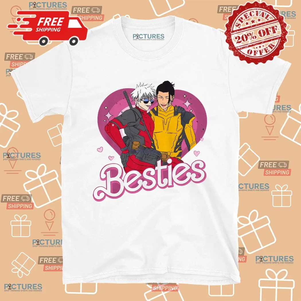 Bestie Gojo Geto Superhero Deadpool Wolverine T Shirt Bestie Gojo Geto Superhero Deadpool Wolverine T Shirt