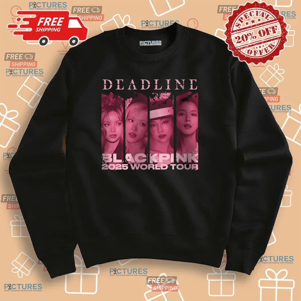 BlackPink Deadline Tour Jennie Jisoo Rose Lisa World Tour Merch T Shirt