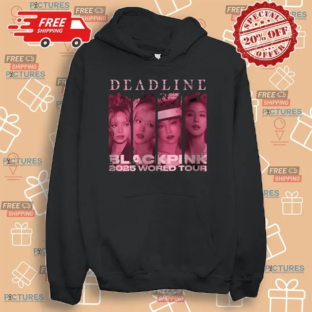 BlackPink Deadline Tour Jennie Jisoo Rose Lisa World Tour Merch T Shirt