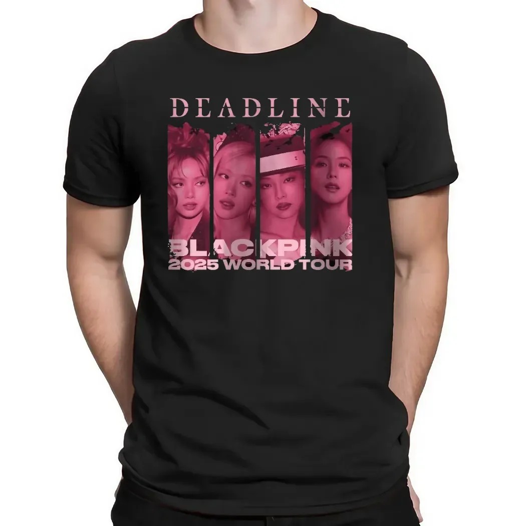 BlackPink Deadline Tour Jennie Jisoo Rose Lisa World Tour Merch T Shirt