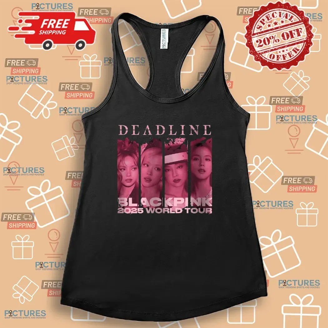 BlackPink Deadline Tour Jennie Jisoo Rose Lisa World Tour Merch T Shirt