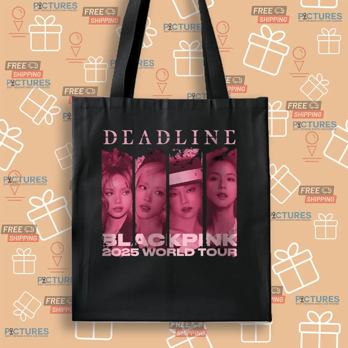 BlackPink Deadline Tour Jennie Jisoo Rose Lisa World Tour Merch T Shirt