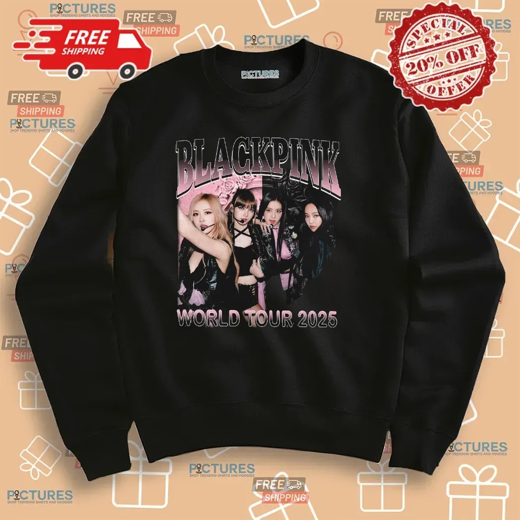 Black Pink World Tour 2025 Concert Jisoo Jennie Lisa Rose Blink Bootleg T Shirt