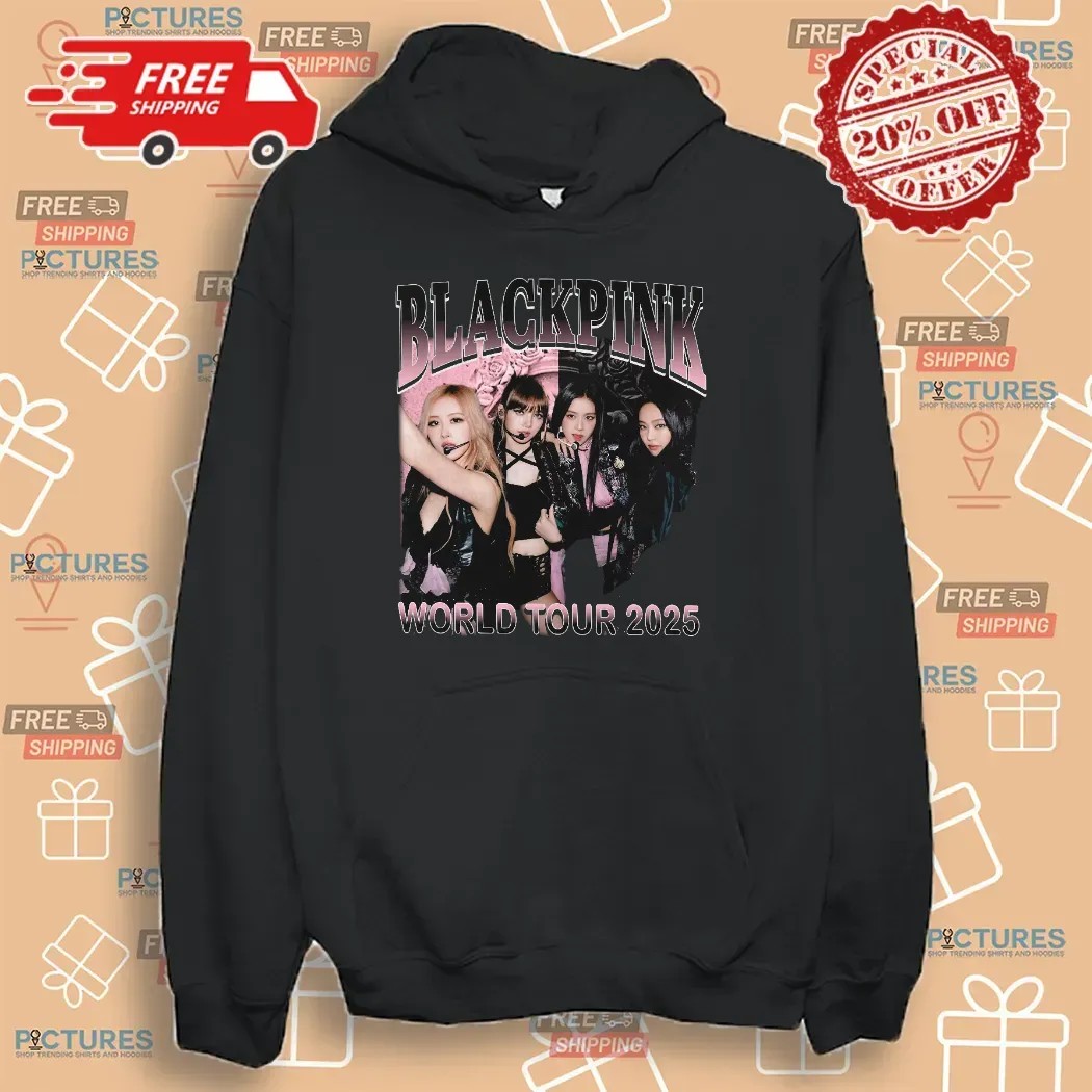 Black Pink World Tour 2025 Concert Jisoo Jennie Lisa Rose Blink Bootleg T Shirt