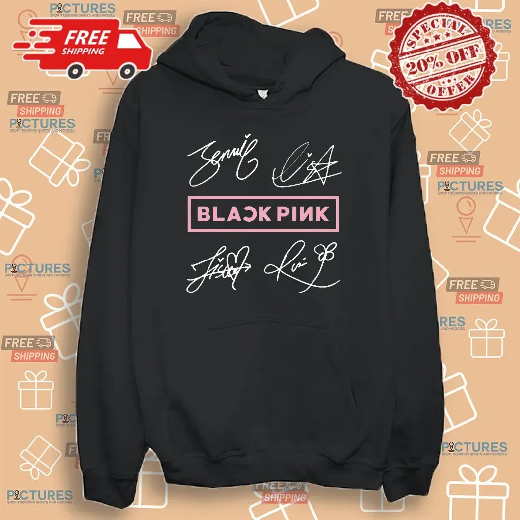 Black Pink World Tour 2025 Jisoo Jennie Lisa Rose Blink Signatures Concert T Shirt