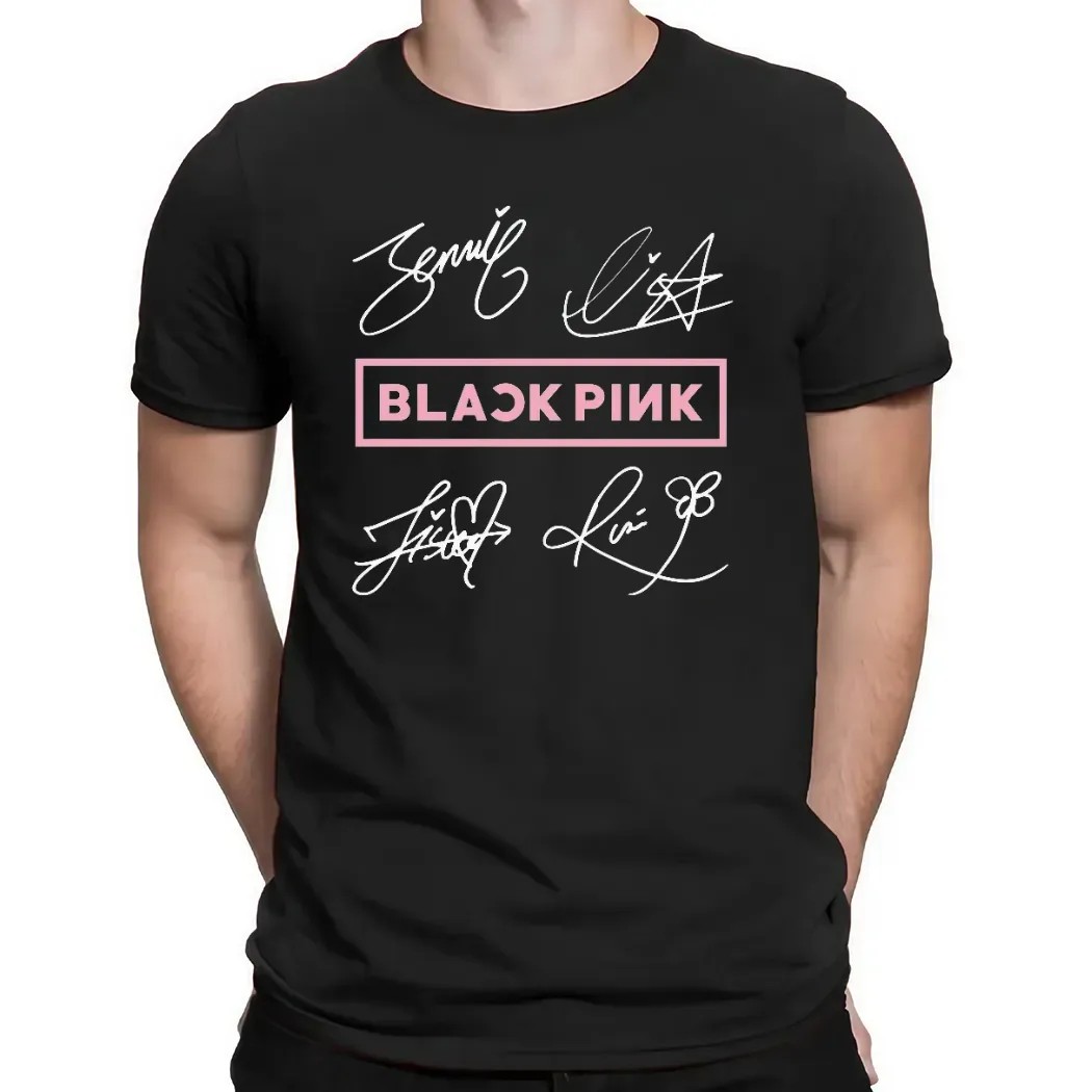Black Pink World Tour 2025 Jisoo Jennie Lisa Rose Blink Signatures Concert T Shirt