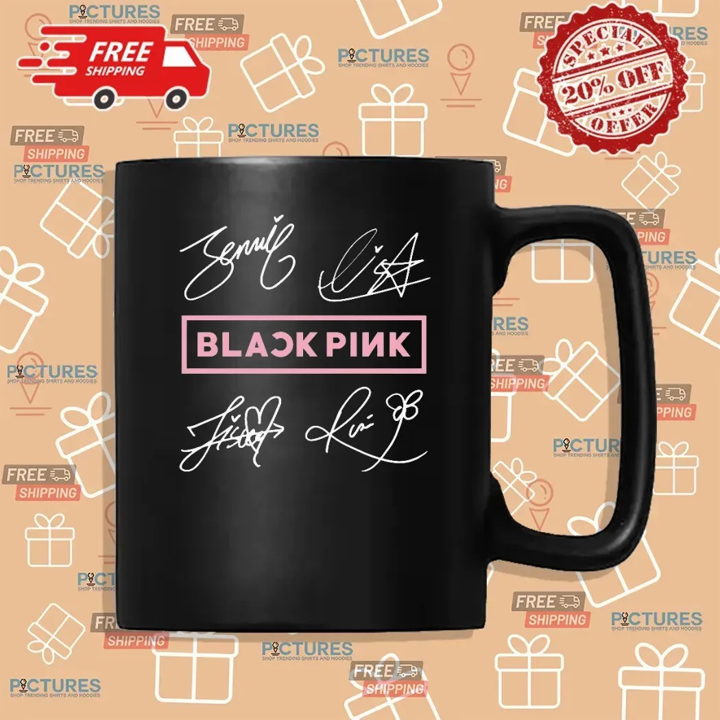Black Pink World Tour 2025 Jisoo Jennie Lisa Rose Blink Signatures Concert T Shirt
