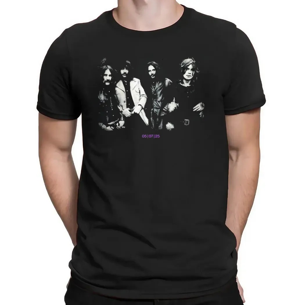 Black Sabbath Band Photo The Final Show 5 July Event T Shirt