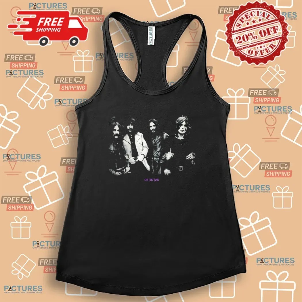 Black Sabbath Band Photo The Final Show 5 July Event T Shirt