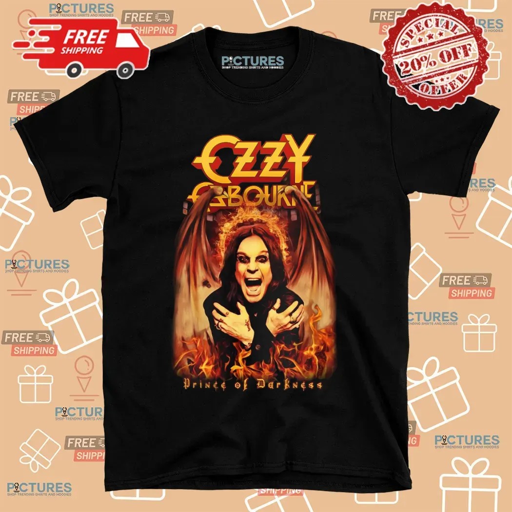 Black Sabbath Ozzy Osbourne Prince Of Darkness Demon Wing 1948 2025 T Shirt