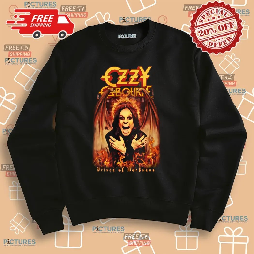 Black Sabbath Ozzy Osbourne Prince Of Darkness Demon Wing 1948 2025 T Shirt