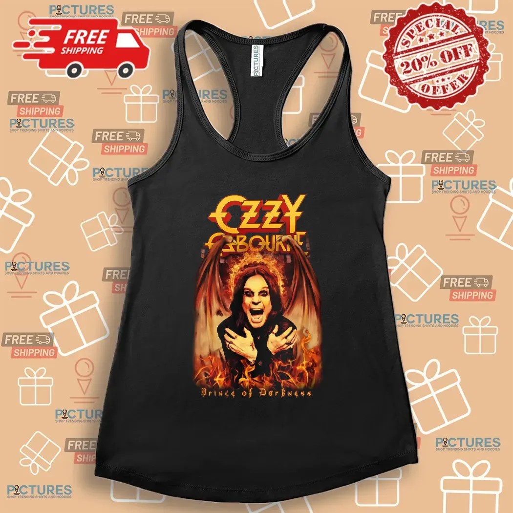 Black Sabbath Ozzy Osbourne Prince Of Darkness Demon Wing 1948 2025 T Shirt