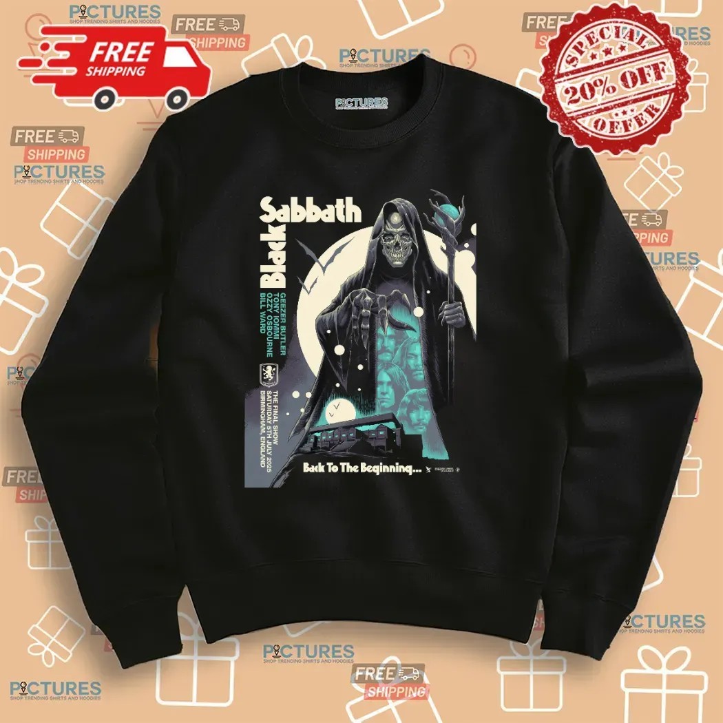 Black Sabbath The Final Show Back To The Beginning Skeleton T Shirt