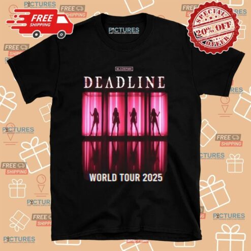 Blackpink Deadline World Tour 2025 Dates Pink Neon Art Graphic T Shirt