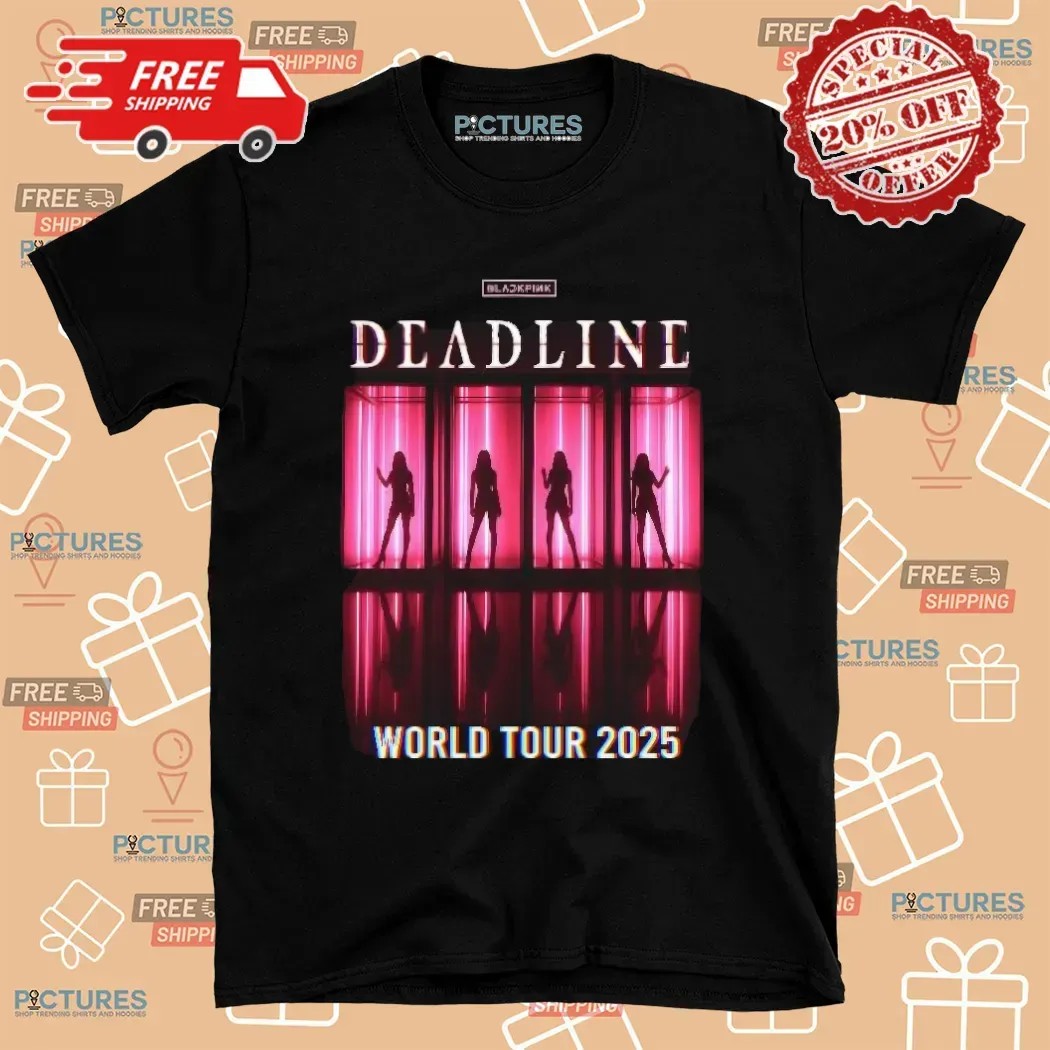 Blackpink Deadline World Tour 2025 Dates Pink Neon Art Graphic T Shirt