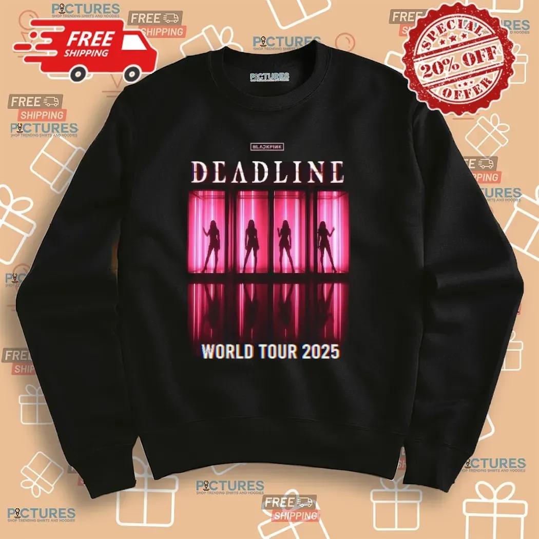 Blackpink Deadline World Tour 2025 Dates Pink Neon Art Graphic T Shirt