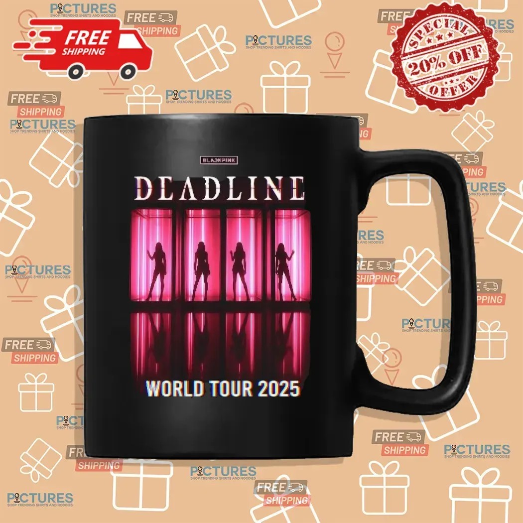 Blackpink Deadline World Tour 2025 Dates Pink Neon Art Graphic T Shirt