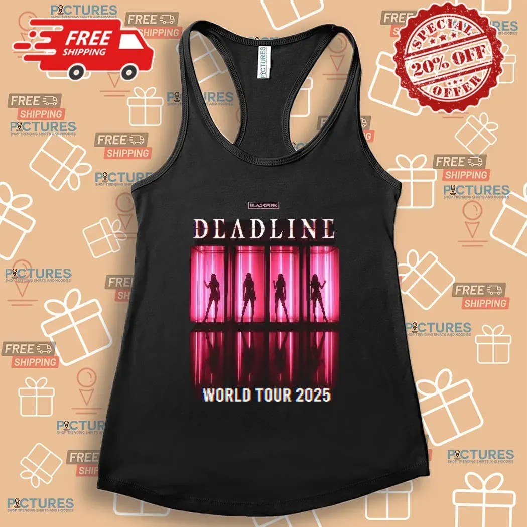 Blackpink Deadline World Tour 2025 Dates Pink Neon Art Graphic T Shirt
