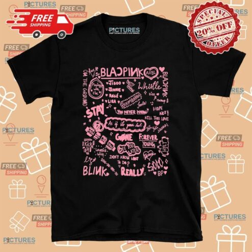 Blackpink Song List World Tour 2025 Kpop Fan Art T Shirt