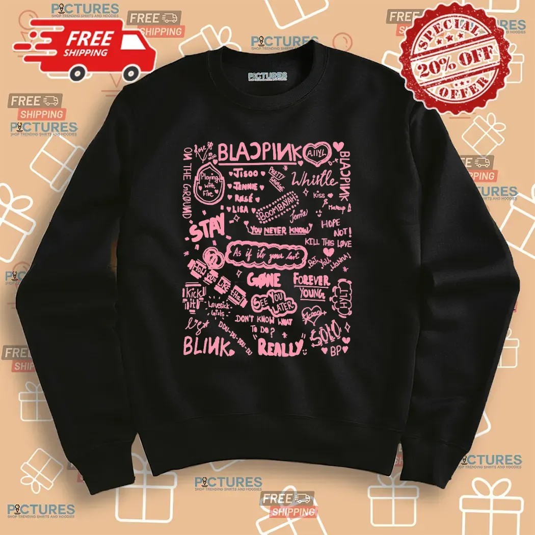 Blackpink Song List World Tour 2025 Kpop Fan Art T Shirt