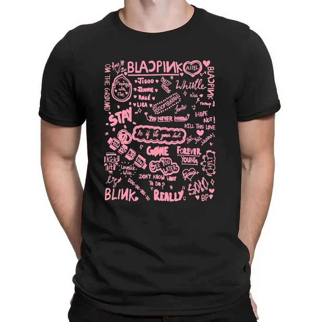 Blackpink Song List World Tour 2025 Kpop Fan Art T Shirt