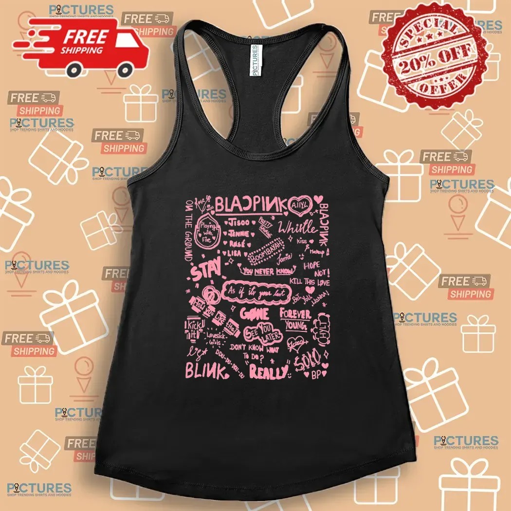 Blackpink Song List World Tour 2025 Kpop Fan Art T Shirt