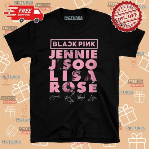 Blackpink World Tour 2025 Kpop Concert Tee Jisoo Jennie Lisa Rose Fan Merch Signatures T Shirt