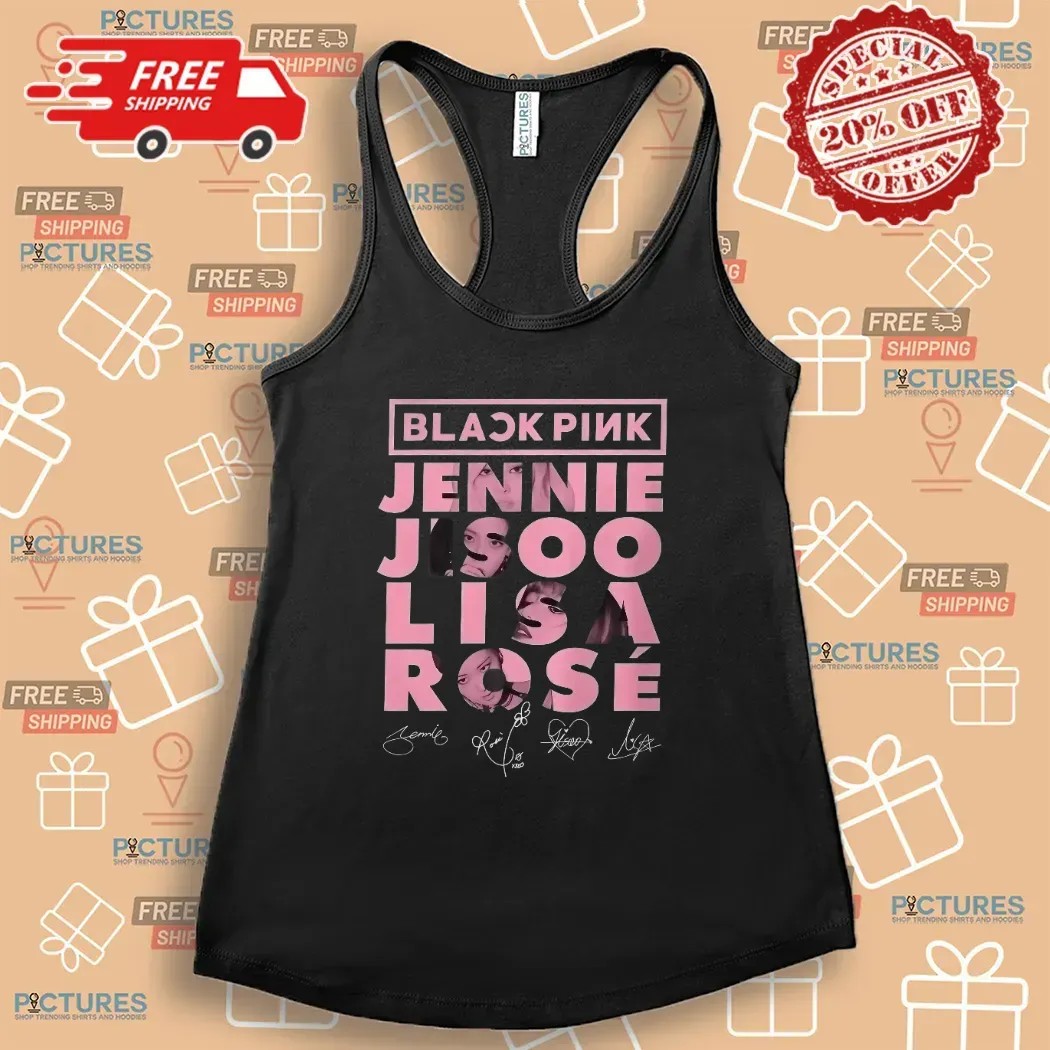 Blackpink World Tour 2025 Kpop Concert Tee Jisoo Jennie Lisa Rose Fan Merch Signatures T Shirt