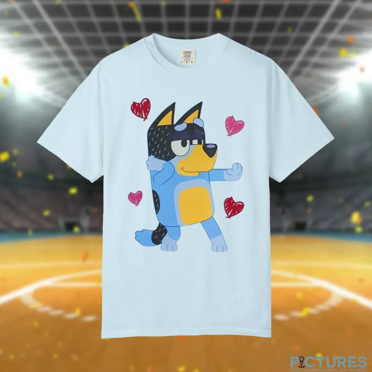 Bluey Bandit Heart Love Cartoon T Shirt
